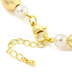 Brass Beaded Necklaces&nbsp;NJEW-P307-03G