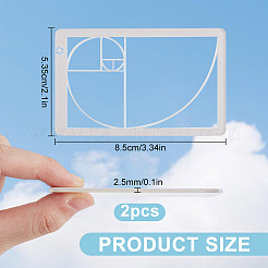 2Pcs Golden Ratio Plastic Fibonacci Composition View Finder&nbsp;AJEW-DR0001-85A