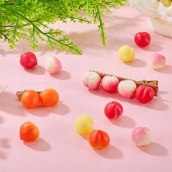 30Pcs 5 Colors TPR Fruit Peach Miniature Flowerpot Ornaments&nbsp;DIY-TA0014-33