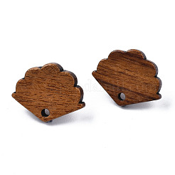 Walnut Wood Stud Earring Findings&nbsp;MAK-N032-014