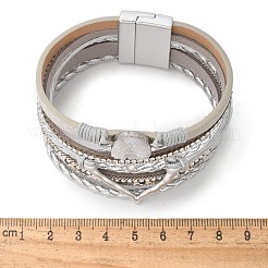 Imitation Leather Multi-Starnd Bracelets&nbsp;BOHO-PW0001-039M