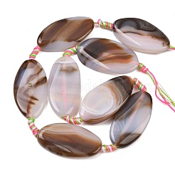 Natural Banded Agate Beads Strands&nbsp;G-F825-H01-01D