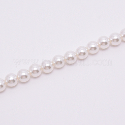 White Acrylic Round Beads Bag Handles&nbsp;LS-FIND-TAC0006-24D-01