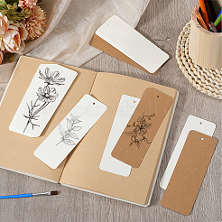 120Pcs 2 Colors Paper Blank Bookmarks&nbsp;AJEW-SP0001-25