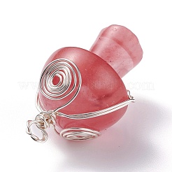 Natural & Synthetic Gemstone GuaSha Stone Pendants&nbsp;PALLOY-JF01252