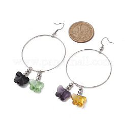 Butterfly Glass Dangle Earrings&nbsp;EJEW-JE05836