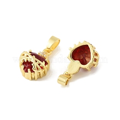 Brass Micro Pave Cubic Zirconia Pendants&nbsp;KK-F900-03G