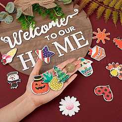 Natural MDF Board Door Hanging Decoration for Front Door Decoration&nbsp;HJEW-SZ0001-04