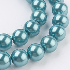 Eco-Friendly Dyed Glass Pearl Round Beads Strands&nbsp;HY-A002-10mm-RB073N