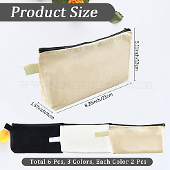 6Pcs 3 Colors Cotton with Alloy Pen Bag&nbsp;AJEW-CN0004-21