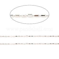Anti-Tarnish Rhodium Plated 925 Sterling Silver Oval Ball Chains&nbsp;STER-F052-02P