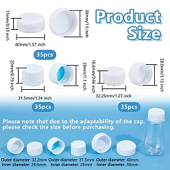 105Pcs 3 Styles Plastic Bottle Caps&nbsp;KY-OC0001-57