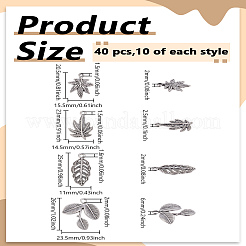 40Pcs 4 Styles Tibetan Style Alloy Pendants&nbsp;FIND-LP0004-30