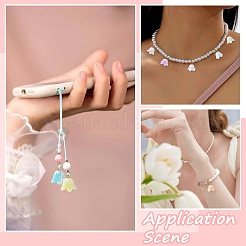 90Pcs 9 Styles Acrylic Pendants&nbsp;PALLOY-CJ00072