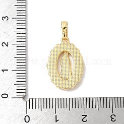 Brass Pave Natural White Shell Pendants&nbsp;KK-S522-07B-G