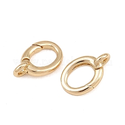 Brass Spring Gate Rings&nbsp;KK-CBAA482-02G