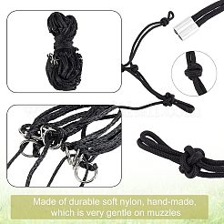 2Pcs 2 Style Adjustable Nylon Knitted Horse Halters&nbsp;FIND-OC0002-04