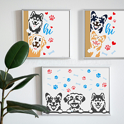 1 Set PET Hollow Out Drawing Painting Stencils&nbsp;DIY-MA0005-25