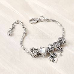 Alloy European Beads Charm Bracelets&nbsp;BJEW-F495-04P