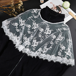 Detachable Polyester Bridal Lace Shawls&nbsp;AJEW-WH0696-057