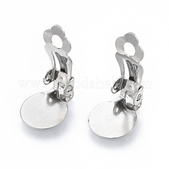 Non-Tarnish 304 Stainless Steel Clip-on Earring Findings&nbsp;STAS-N092-168P
