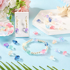 66Pcs 11 Colors Transparent Spray Paint Glass Beads&nbsp;GLAA-TA0003-18