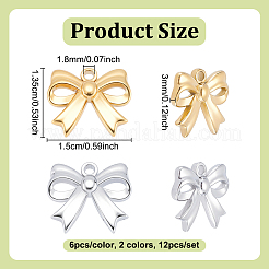 12Pcs 2 Colors 304 Stainless Steel Charms&nbsp;STAS-UN0063-36