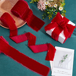 3 Rolls 3 Styles Frayed Polyester Ribbon&nbsp;OCOR-WR0001-72