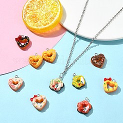 45Pcs 9 Styles Opaque Resin Pendants&nbsp;CRES-CJ0001-78