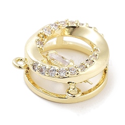 Brass Micro Pave Clear Cubic Zirconia Pendants&nbsp;ZIRC-L104-002G