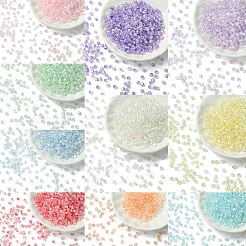 70G Transparent Spray Painted Glass Beads&nbsp;EGLA-YW0005-30A