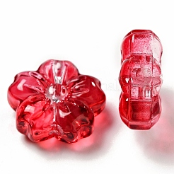 Spray Painted Transparent Glass Beads&nbsp;GLAA-F119-01