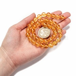 Natural Citrine Beads Strands&nbsp;G-E326-10mm-01