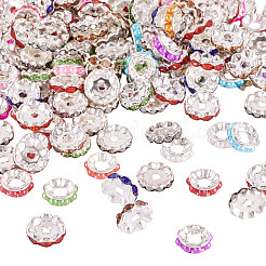 100Pcs Brass Rhinestone Spacer Beads&nbsp;KK-TA0002-12