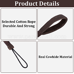 2Pcs Cowhide Leather Car Key Chain Pendant Decorations&nbsp;AJEW-CL0001-80B