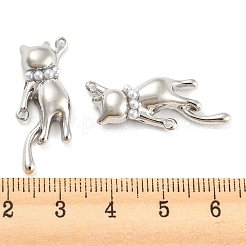 Alloy Connector Charms with ABS Plastic Imitation Pearl&nbsp;FIND-G062-08P