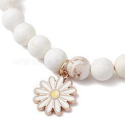 Daisy Alloy Enamel Charm Bracelets&nbsp;BJEW-JB12412