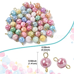 50Pcs Glass Pendants&nbsp;PALLOY-YW00103