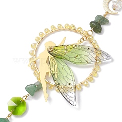 Brass & Resin Elf Hanging Ornaments&nbsp;HJEW-TA00221
