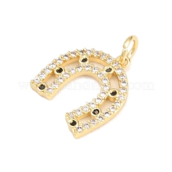 Brass Micro Pave Cubic Zirconia Pendants&nbsp;KK-H273-40G-02