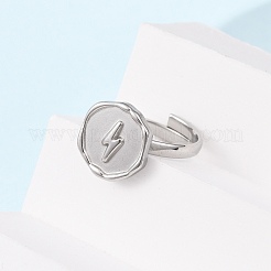 304 Stainless Steel Cuff Rings for Women&nbsp;RJEW-B136-04A-P