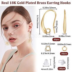 30Pcs Brass Earring Hooks&nbsp;DIY-CN0002-55