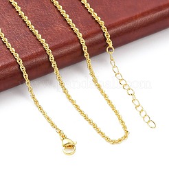 Brass Rope Chains Necklace for Women&nbsp;NJEW-P265-16G