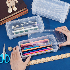 Rectangle Plastic Pencil Case&nbsp;AJEW-WH0596-276B