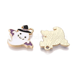 Halloween Theme Rack Plating Alloy Enamel Pendants&nbsp;ENAM-N056-359A