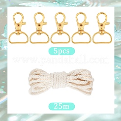 DIY Handmade Woven Cotton Bohemian Style Keychain Making Kits&nbsp;DIY-SC0028-16