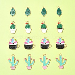 16Pcs 4 Styles Alloy Enamel Pendants&nbsp;ENAM-FS0001-86