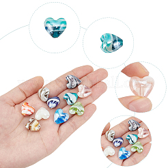 50Pcs 10 Colors Handmade Lampwork Beads&nbsp;LAMP-WR0001-01