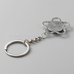 Turkish Blue Evil Eye Resin Pendant Keychain&nbsp;KEYC-WH0021-46C