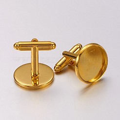 Brass Cuff Button&nbsp;X-KK-E062-G